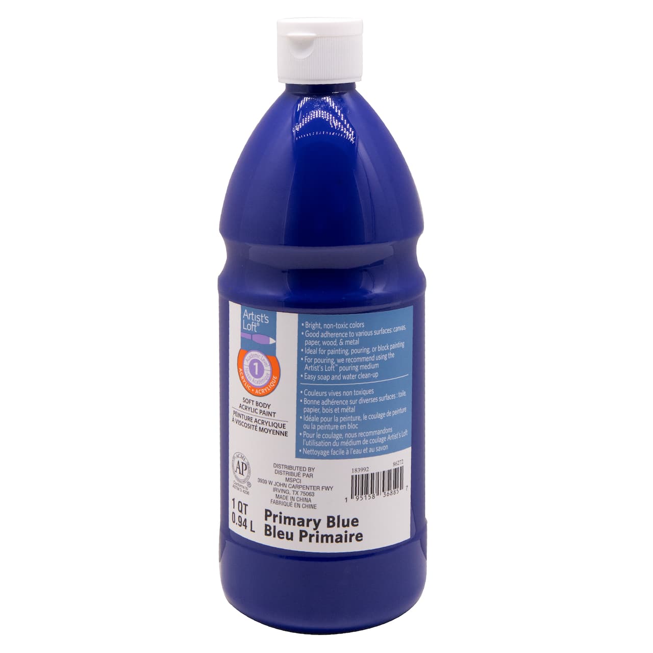 Peinture acrylique à viscosité moyenne d'Artist's Loft, 946 ml